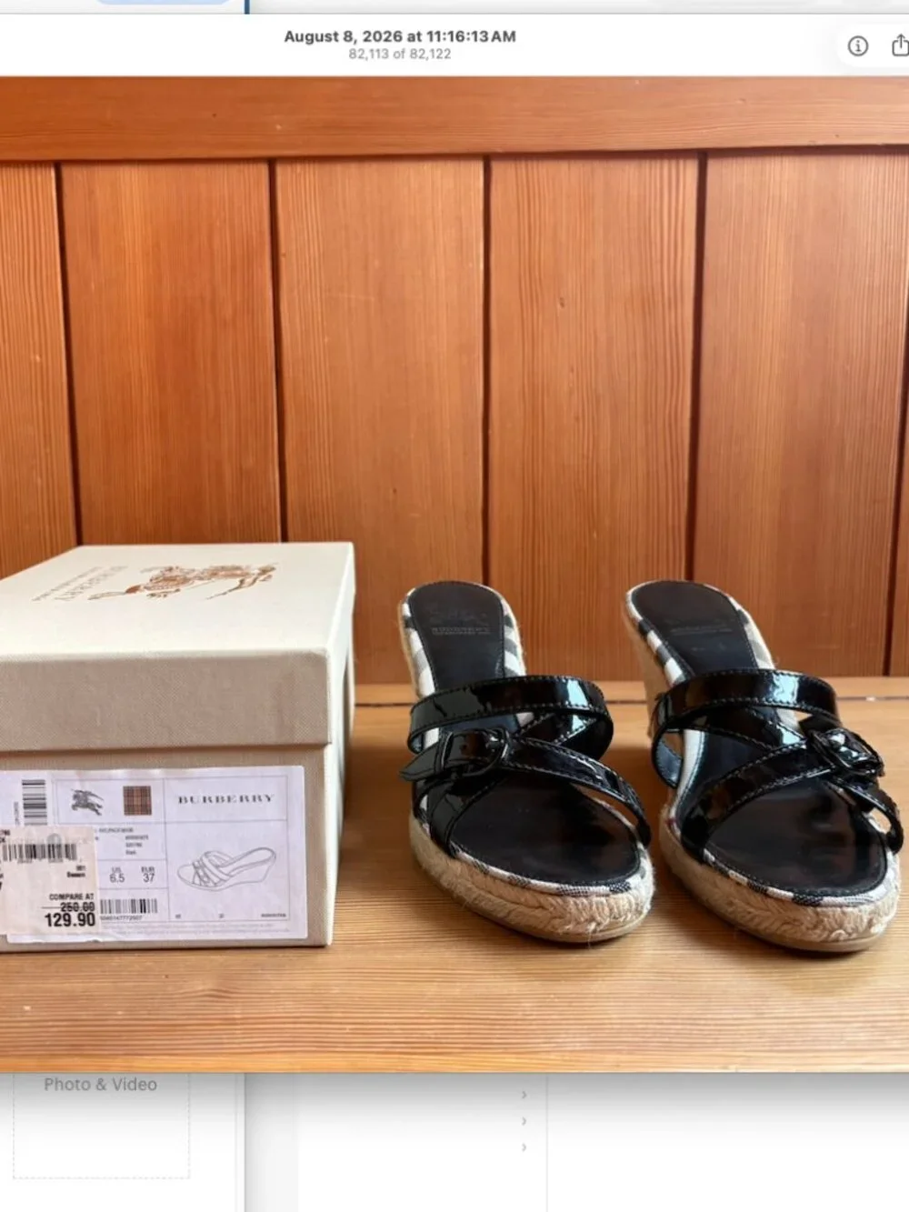 Burberry check black